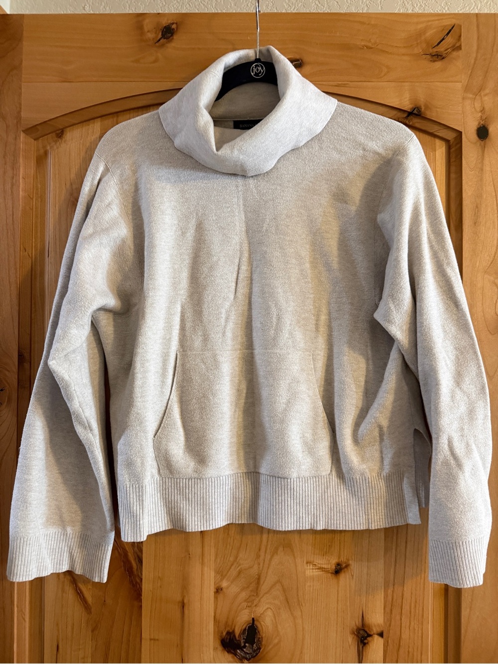 Banana Republic Light Gray Cowl Neck Sweater